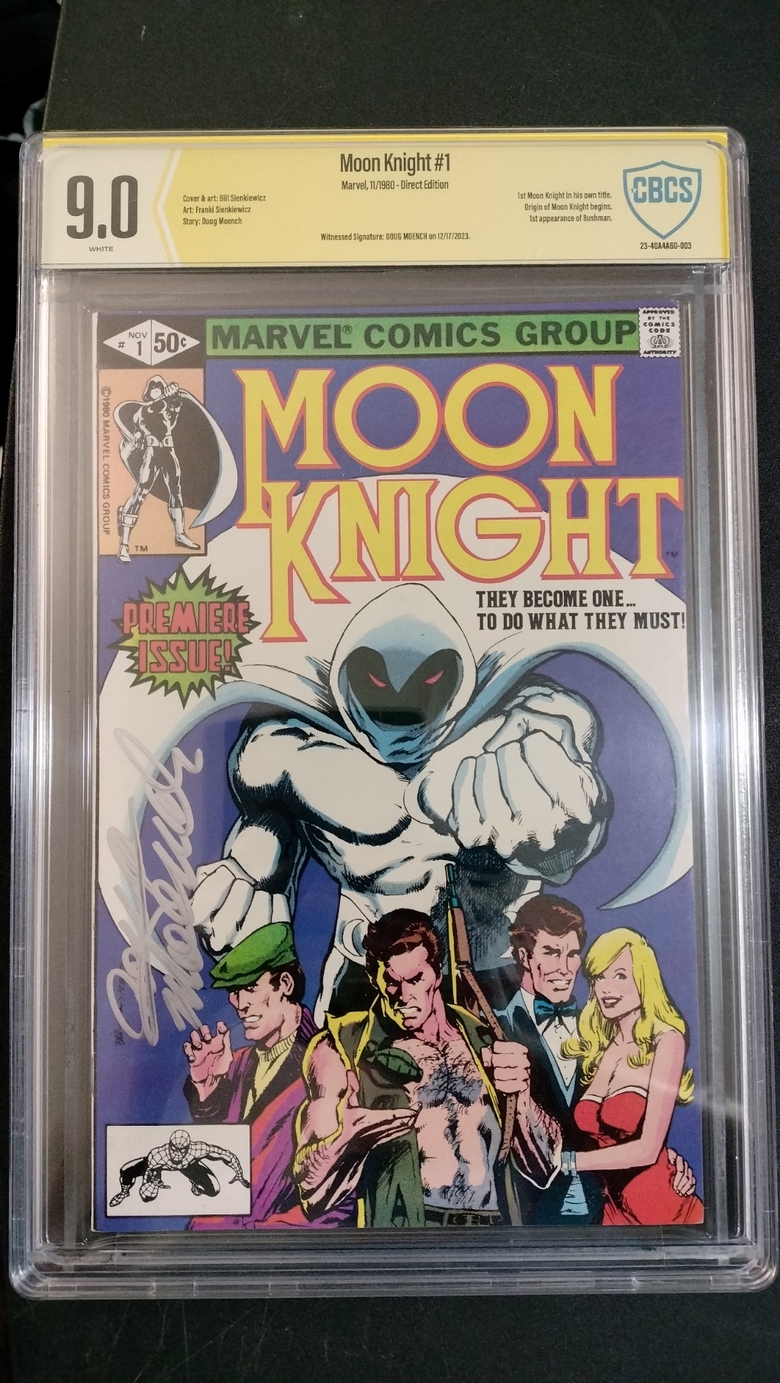 Moon Knight 1 Signed by Doug Moench